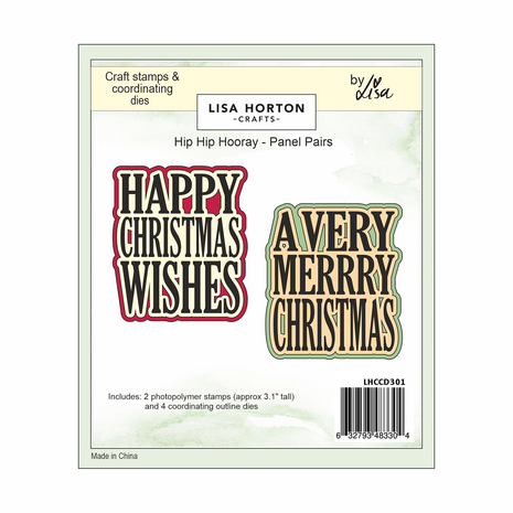 Lisa Horton Crafts Panel Pairs Stamps and Dies Happy Christmas (LHCCD301)