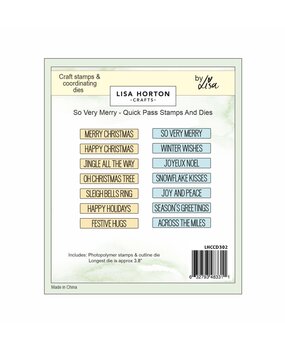 Lisa Horton Crafts So Very Merry Quick Pass Stamps and Dies (LHCCD302)