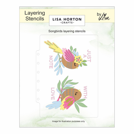Lisa Horton Crafts Songbirds Layering Stencils with FREE Co-ordinating Die (LHCAS238)