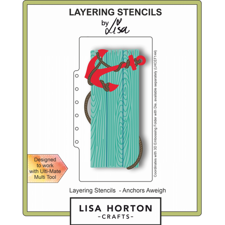 Lisa Horton Crafts Anchors Aweigh DL Layering Stencil (LHCAS109)