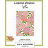 Lisa Horton Crafts Background of Roses 5x7 Inch Layering Stencils (LHCAS187)