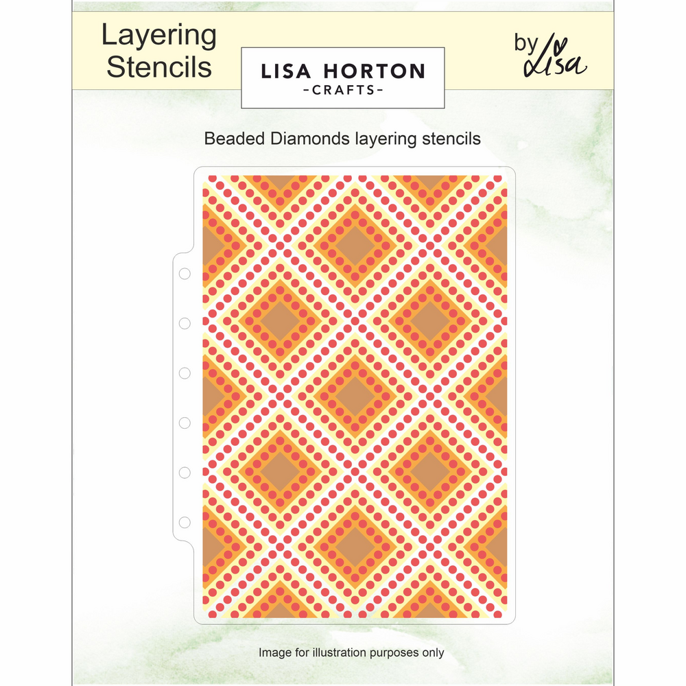 Lisa Horton Crafts Beaded Diamonds Layering Stencils (LHCAS234)