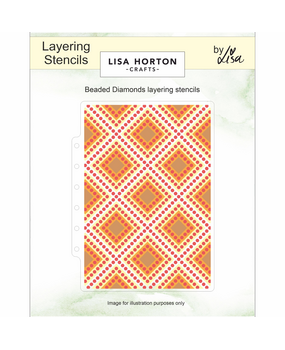 Lisa Horton Crafts Beaded Diamonds Layering Stencils (LHCAS234)