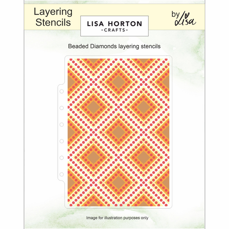 Lisa Horton Crafts Beaded Diamonds Layering Stencils (LHCAS234)