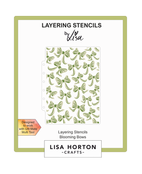 Lisa Horton Crafts Blooming Bows 5x7 Inch Layering Stencil (LHCAS136)