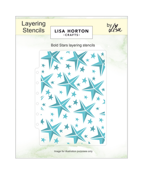 Lisa Horton Crafts Bold Stars Layering Stencils (LHCAS228)