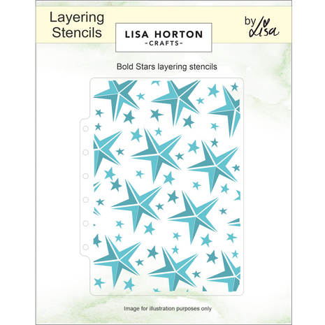 Lisa Horton Crafts Bold Stars Layering Stencils (LHCAS228)