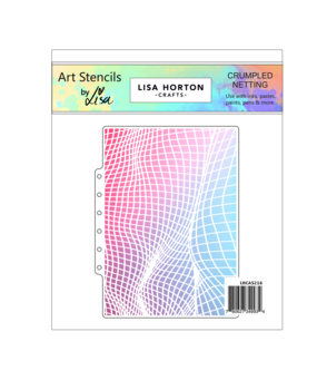 Lisa Horton Crafts Crumpled Netting Art Stencil (LHCAS216)
