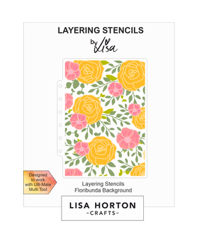 Lisa Horton Crafts Floribunda Background 5x7 Inch Layering Stencils (LHCAS157)