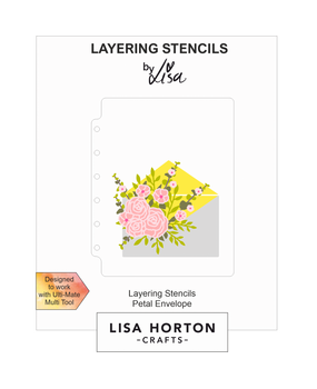 Lisa Horton Crafts Floribunda Petal Envelope A6 Layering Stencils (LHCAS159)