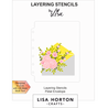 Lisa Horton Crafts Floribunda Petal Envelope A6 Layering Stencils (LHCAS159)