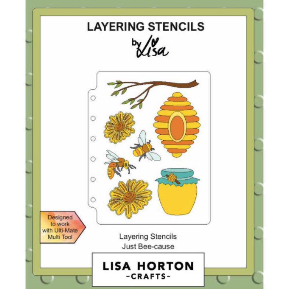 Lisa Horton Crafts Just Bee-cause 5x7 Inch Layering Stencils (LHCAS154)