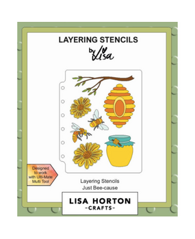 Lisa Horton Crafts Just Bee-cause 5x7 Inch Layering Stencils (LHCAS154)