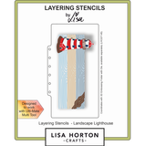 Lisa Horton Crafts Landscape Lighthouse DL 3D Layering Stencil (LHCAS110)