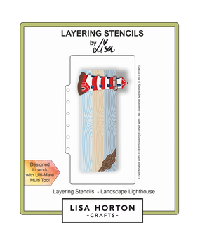 Lisa Horton Crafts Landscape Lighthouse DL 3D Layering Stencil (LHCAS110)