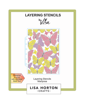 Lisa Horton Crafts Mariposa 5x7 Inch Layering Stencils (LHCAS191)