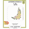 Lisa Horton Crafts Rose Corner 6x6 Inch Layering Stencils (LHCAS102)