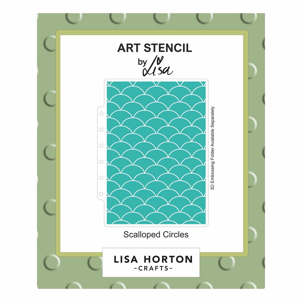 Lisa Horton Crafts Scalloped Circles 5x7 Inch Art Stencil (LHCAS236)