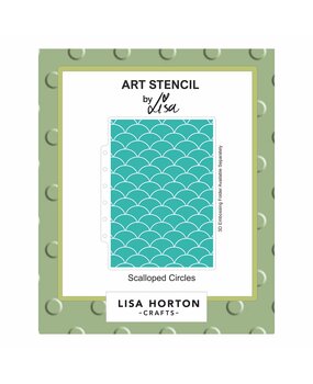 Lisa Horton Crafts Scalloped Circles 5x7 Inch Art Stencil (LHCAS236)