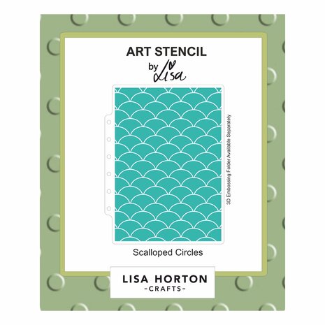 Lisa Horton Crafts Scalloped Circles 5x7 Inch Art Stencil (LHCAS236)