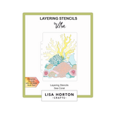 Lisa Horton Crafts Sea Coral 5x7 Inch Layering Stencils (LHCAS153)