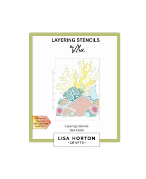 Lisa Horton Crafts Sea Coral 5x7 Inch Layering Stencils (LHCAS153)