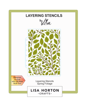 Lisa Horton Crafts Spring Foliage 5x7 Inch Layering Stencils (LHCAS190)