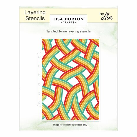 Lisa Horton Crafts Tangled Twine 5x7 Inch Layering Stencil (LHCAS235)