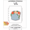 Lisa Horton Crafts Trailing Hawaiian Flowers A6 Layering Stencils (LHCAS107)