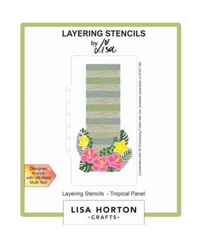 Lisa Horton Crafts Tropical Panel DL Layering Stencils (LHCAS108)