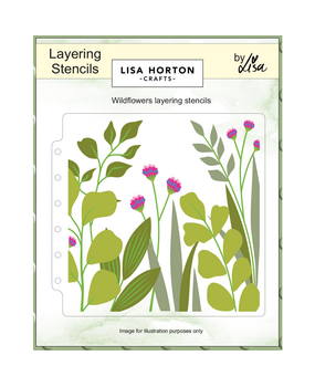 Lisa Horton Crafts Wildflowers 6x6 Inch Layering Stencils (LHCAS221)