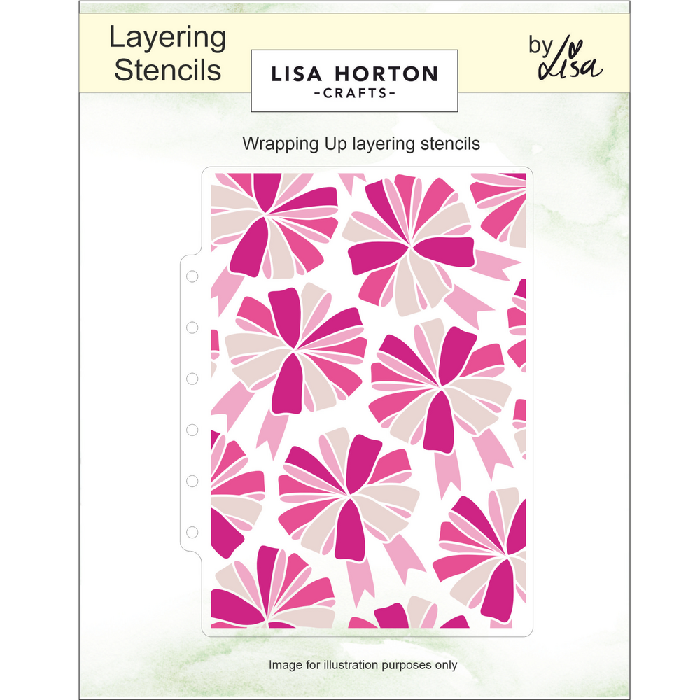 Lisa Horton Crafts Wrapping Up Layering Stencils (LHCAS229)