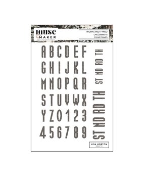 Lisa Horton Crafts Muse & Maker A5 Clear Stamp Set Worn and Typed (LHCCSMM016)