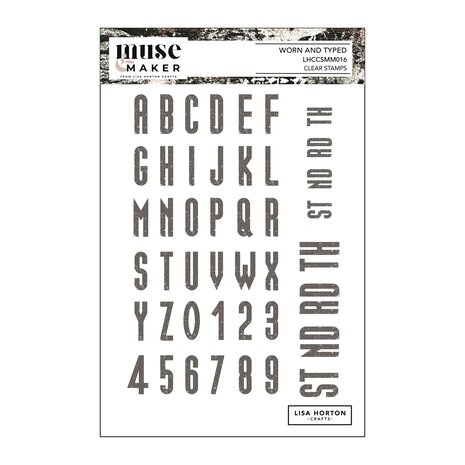 Lisa Horton Crafts Muse & Maker A5 Clear Stamp Set Worn and Typed (LHCCSMM016)