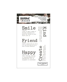 Lisa Horton Crafts Muse & Maker A6 Clear Stamp Set Aged Glossary (LHCCSMM004)