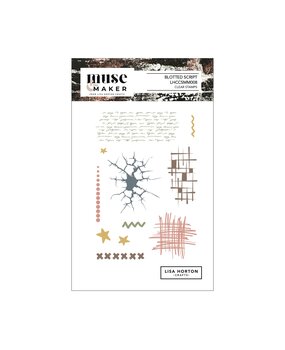 Lisa Horton Crafts Muse & Maker A6 Clear Stamp Set Blotted Script (LHCCSMM008)