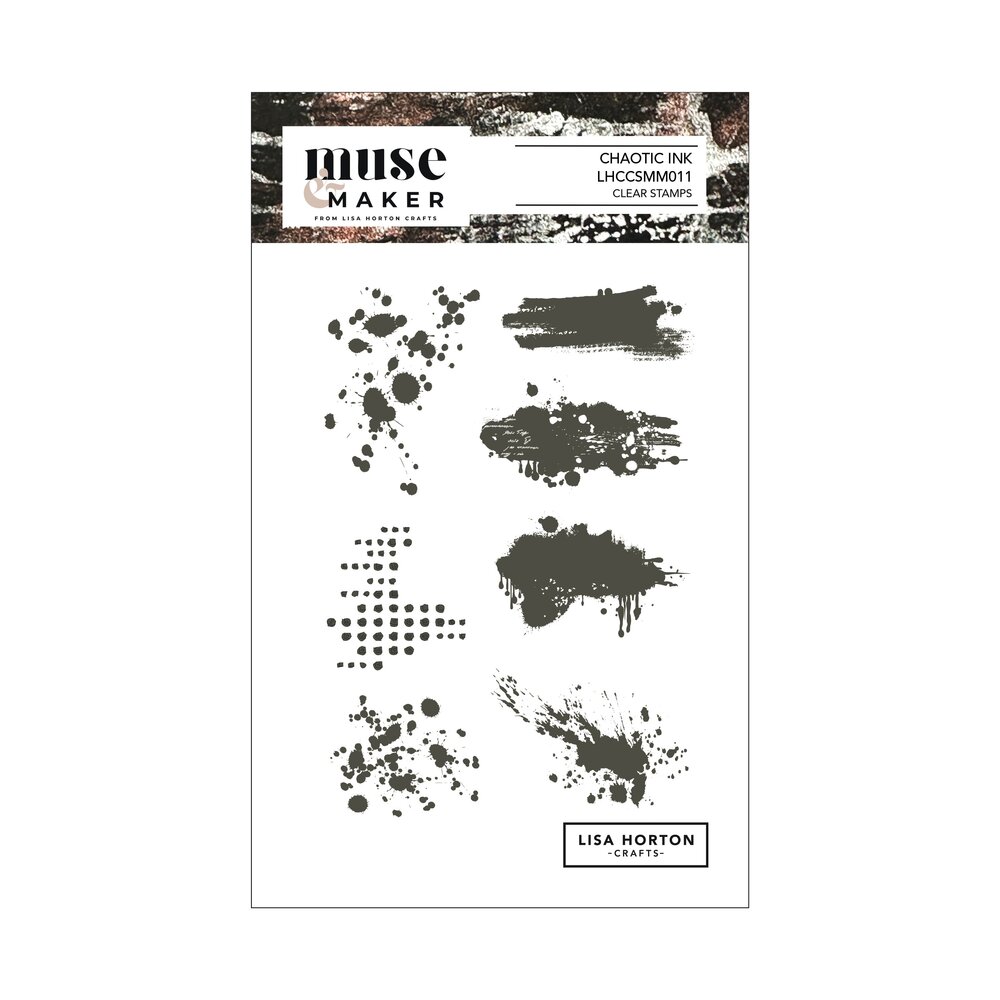 Lisa Horton Crafts Muse & Maker A6 Clear Stamp Set Chaotic Ink (LHCCSMM011)