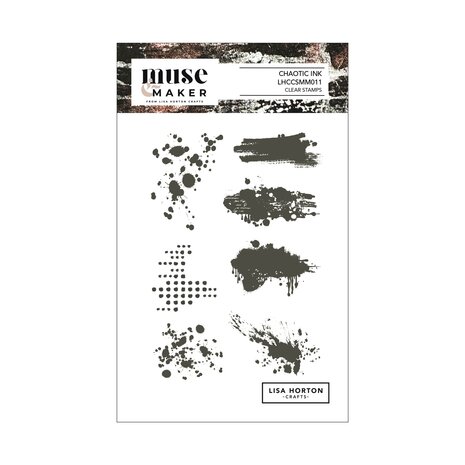 Lisa Horton Crafts Muse & Maker A6 Clear Stamp Set Chaotic Ink (LHCCSMM011)