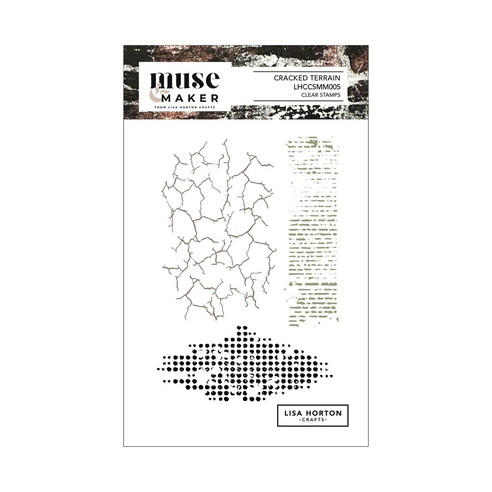 Lisa Horton Crafts Muse & Maker A6 Clear Stamp Set Cracked Terrain (LHCCSMM005)