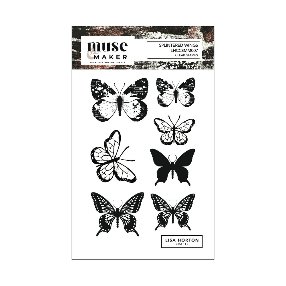 Lisa Horton Crafts Muse & Maker A6 Clear Stamp Set Splintered Wings (LHCCSMM007)