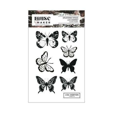 Lisa Horton Crafts Muse & Maker A6 Clear Stamp Set Splintered Wings (LHCCSMM007)