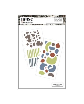 Lisa Horton Crafts Muse & Maker Art Stencils 4.5x8 Inch Ink and Impact (LHCASMM001)