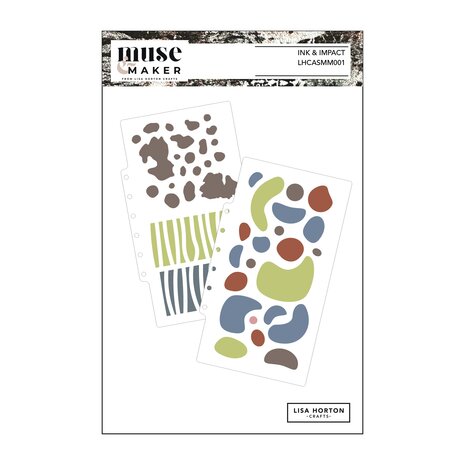 Lisa Horton Crafts Muse & Maker Art Stencils 4.5x8 Inch Ink and Impact (LHCASMM001)