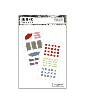 Lisa Horton Crafts Muse & Maker Art Stencils 4.5x8 Inch Mixed Marks (LHCASMM003)