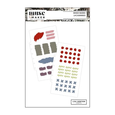 Lisa Horton Crafts Muse & Maker Art Stencils 4.5x8 Inch Mixed Marks (LHCASMM003)