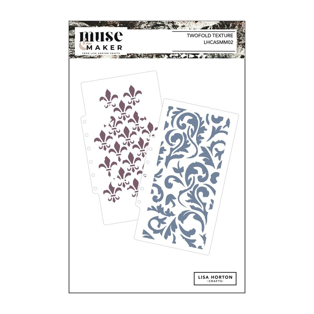 Lisa Horton Crafts Muse & Maker Art Stencils 4.5x8 Inch Twofold Texture (LHCASMM002)