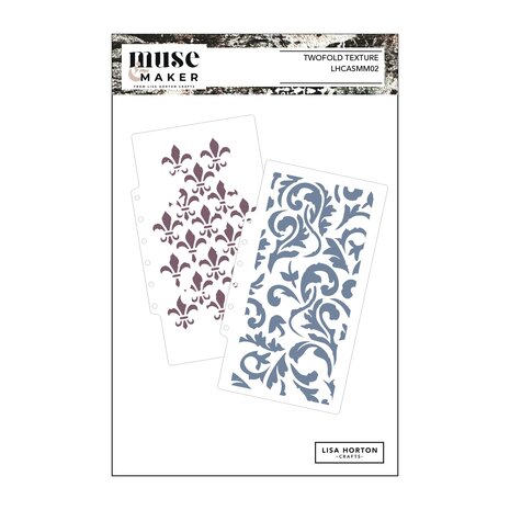 Lisa Horton Crafts Muse & Maker Art Stencils 4.5x8 Inch Twofold Texture (LHCASMM002)