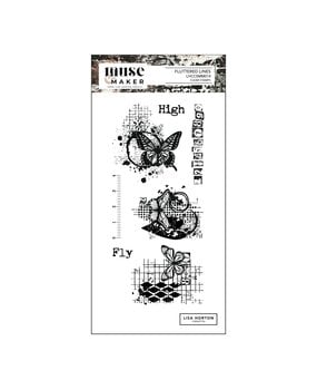 Lisa Horton Crafts Muse & Maker DL Clear Stamp Set Fluttered Lines (LHCCSMM014)