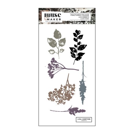 Lisa Horton Crafts Muse & Maker DL Clear Stamp Set Fractured Foliage (LHCCSMM015)