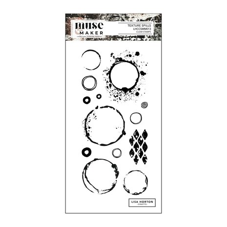 Lisa Horton Crafts Muse & Maker DL Clear Stamp Set Texture Spills (LHCCSMM013)